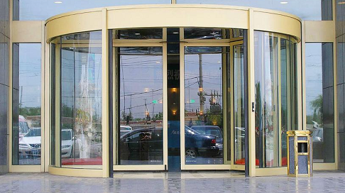 天水旋转门：通行快外观美，成商业建筑独特的风景线！